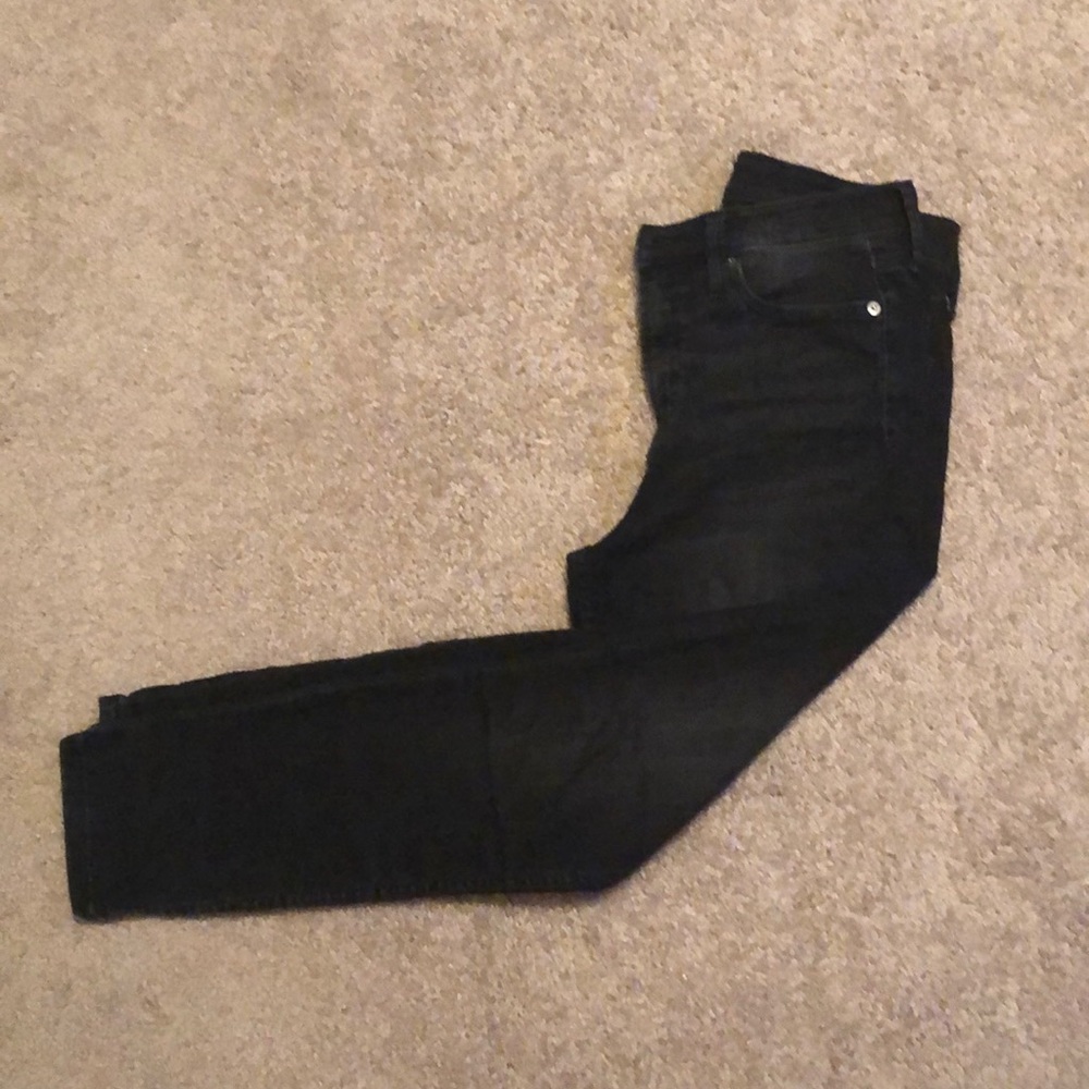 Gap Skinny Jean Black Distressed 5 Pocket Size 27